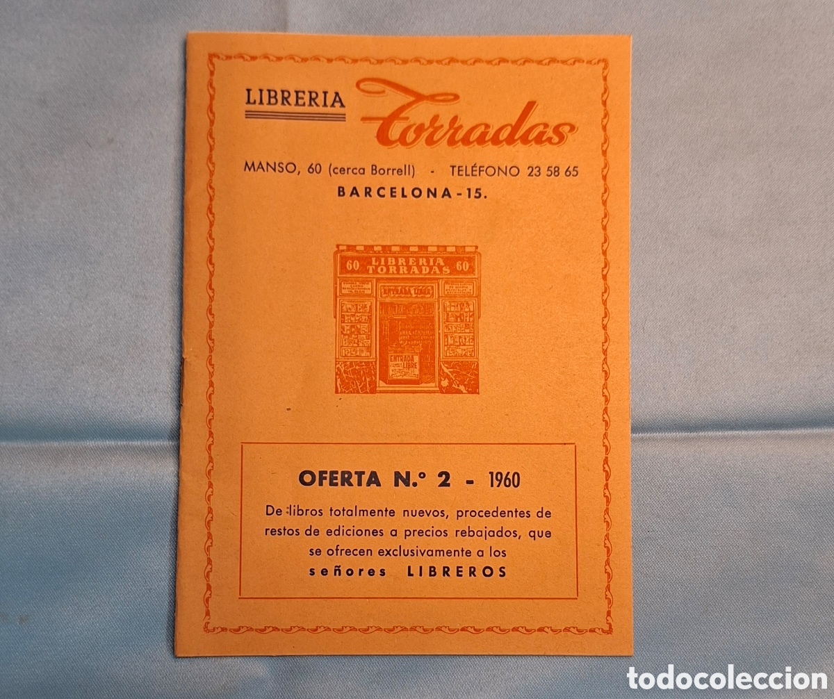 Otros Art&iacute;culos de Coleccionismo en Papel: Oferta n&ordm; 2 &ndash; Librer&iacute;a Torradas, Barcelona, 1960