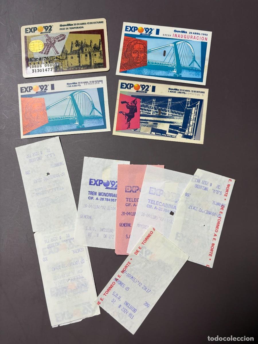 Otros Art&iacute;culos de Coleccionismo en Papel: LOTE DE ENTRADA, INAUGURACI&Oacute;N, PASE DE TEMPORADA DE LA EXPO 92 DE SEVILLA. VER FOTOS