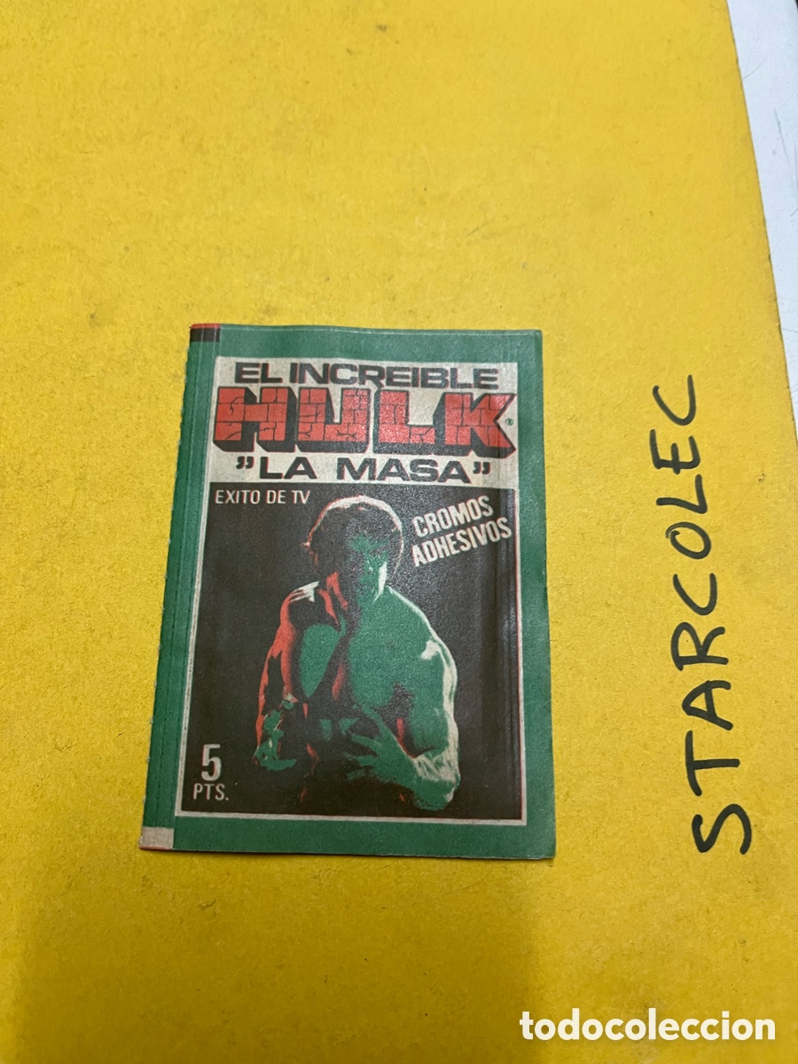 Otros Art&iacute;culos de Coleccionismo en Papel: Sobre cromos sin abrir El incre&iacute;ble Hulk La Masa Fher