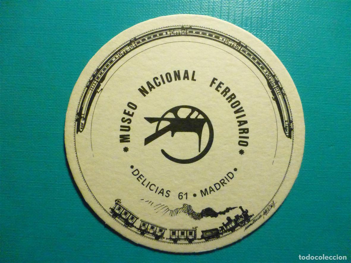 Otros Art&iacute;culos de Coleccionismo en Papel: Posavasos - Museo Nacional Ferroviario - Delicias, 61 - Madrid - 9 cm. de di&aacute;metro -