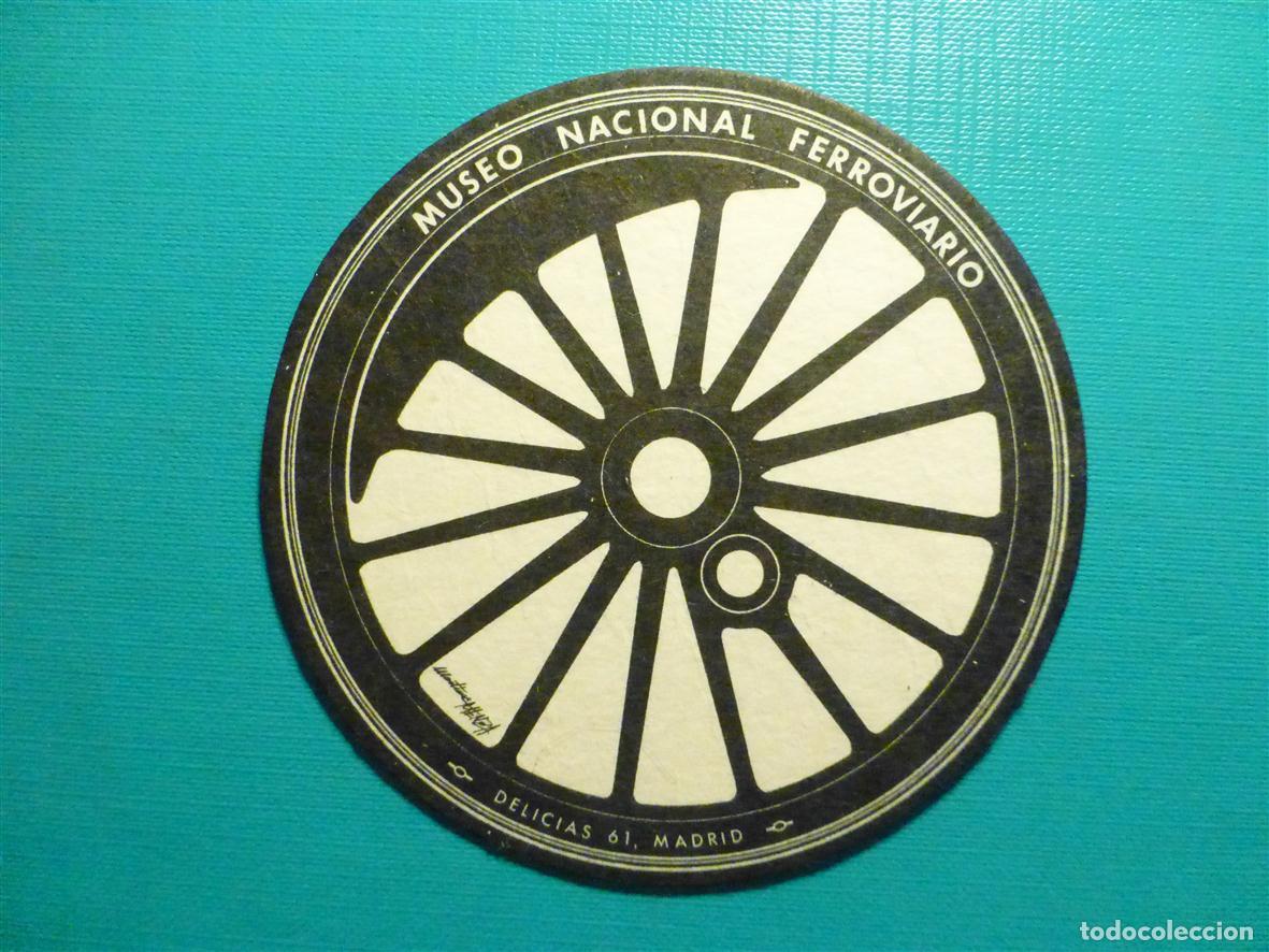 Otros Art&iacute;culos de Coleccionismo en Papel: Posavasos - Museo Nacional Ferroviario - Delicias, 61 - Madrid - 9 cm. de di&aacute;metro -