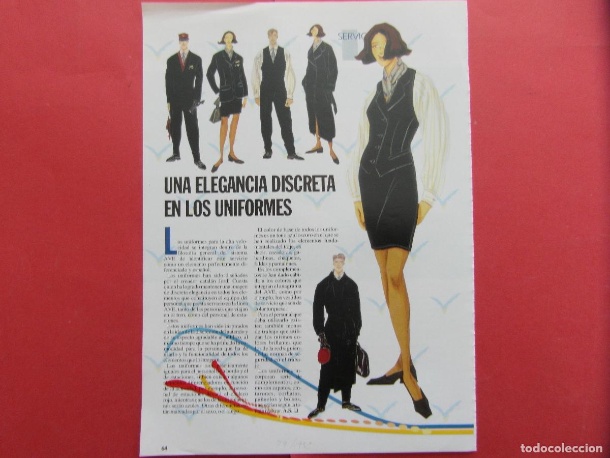 Sammelleidenschaft Andere Papierartikel: ARTICULO 1992 - REF: ARTTREN02 - UNIFORMES AVE - 1 PAGINA RENFE