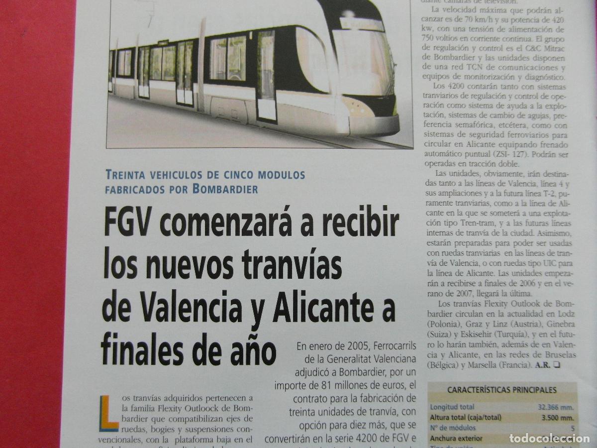 Outros artigos de papel: ARTICULO 2006 - REF: ARTTREN02 - FGV NUEVOS TRANVIAS PARA ALICANTE Y VALENCIA - 1 PAGINAS