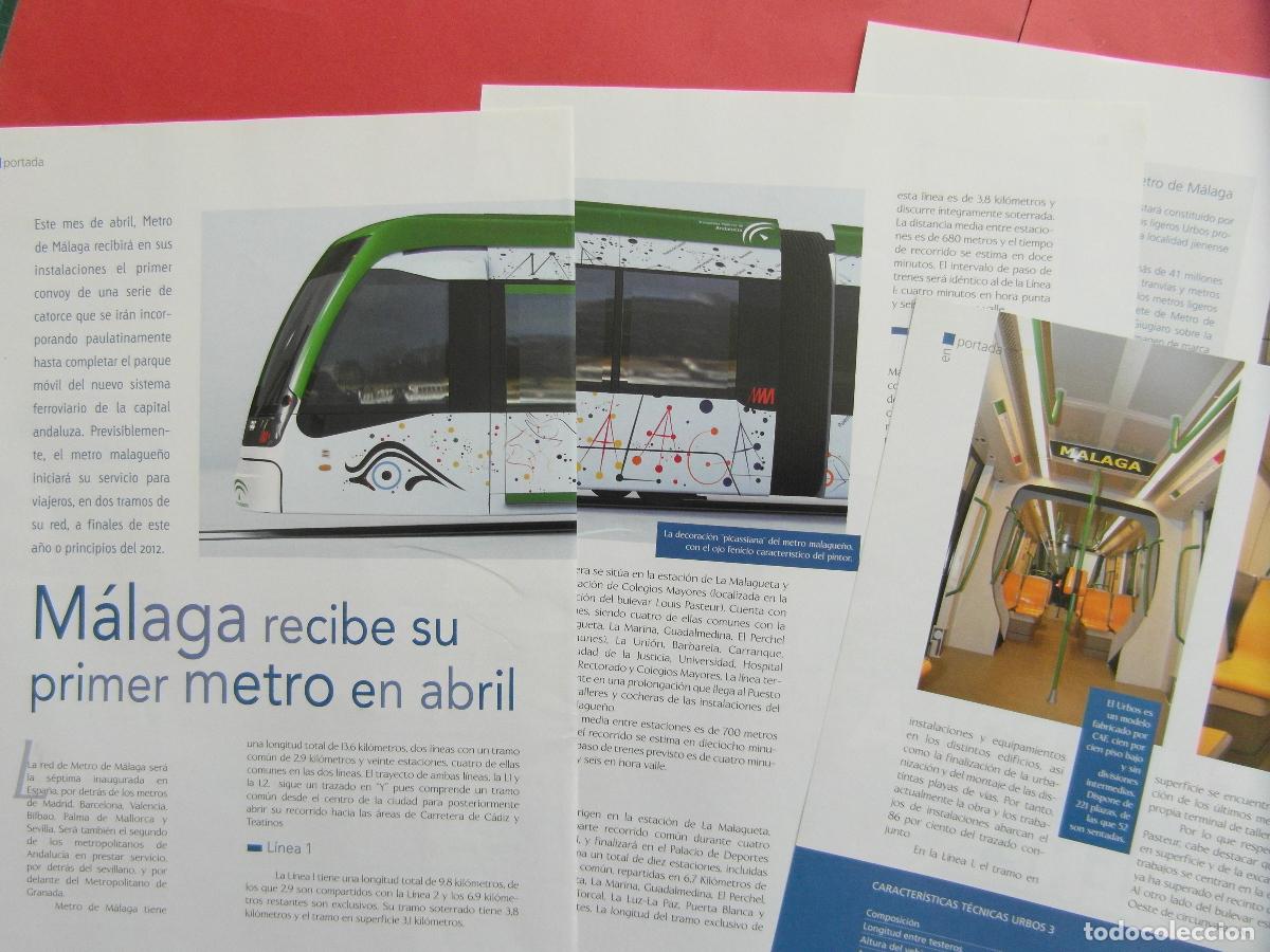 Outros artigos de papel: ARTICULO 2011 - REF: ARTTREN02 - MALAGA RECIBE SU PRIMER METRO EN ABRIL - 6 PAGINAS