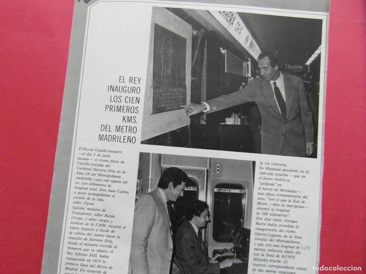 Otros Art&iacute;culos de Coleccionismo en Papel: ARTICULO 1983 - REF: ARTTREN02 - EL REY INAUGURA 100 KM METRO MADRID - 1 PAGINA