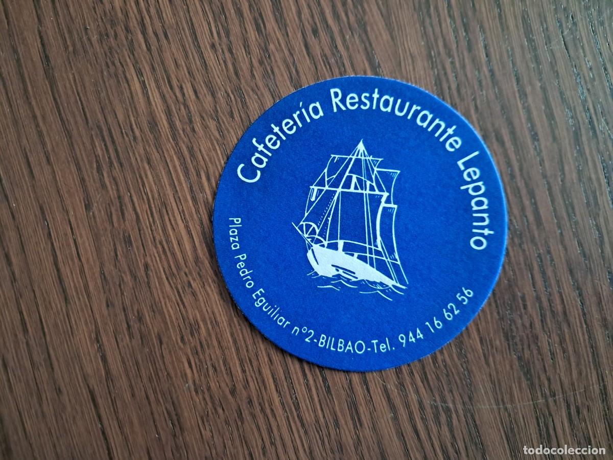 Otros Art&iacute;culos de Coleccionismo en Papel: posavasos de publicidad, cafeter&iacute;a restaurante Lepanto, Bilbao.