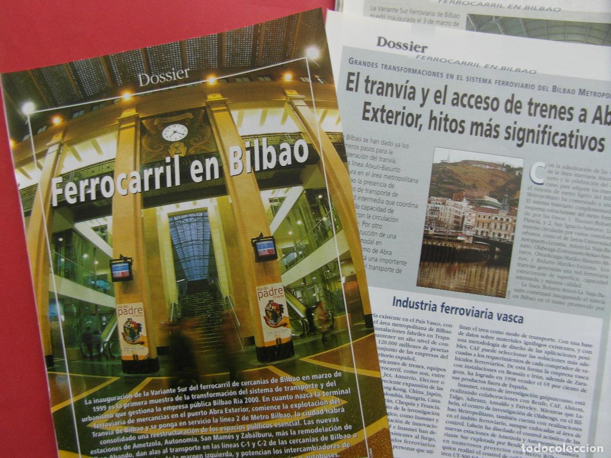 Collectionnisme Papier divers: ARTICULO 1999 - REF: ARTTREN02 - EL FERROCARRIL EN BILBAO TRANVIA METRO ERMITA ANDRA MARI ESTIBALIZ