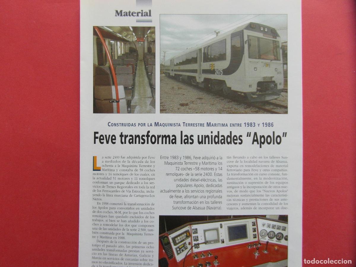 Sammelleidenschaft Andere Papierartikel: ARTICULO 1999 - REF: ARTTREN02 - FEVE TRANSFORMA APOLO - 2 PAGINAS