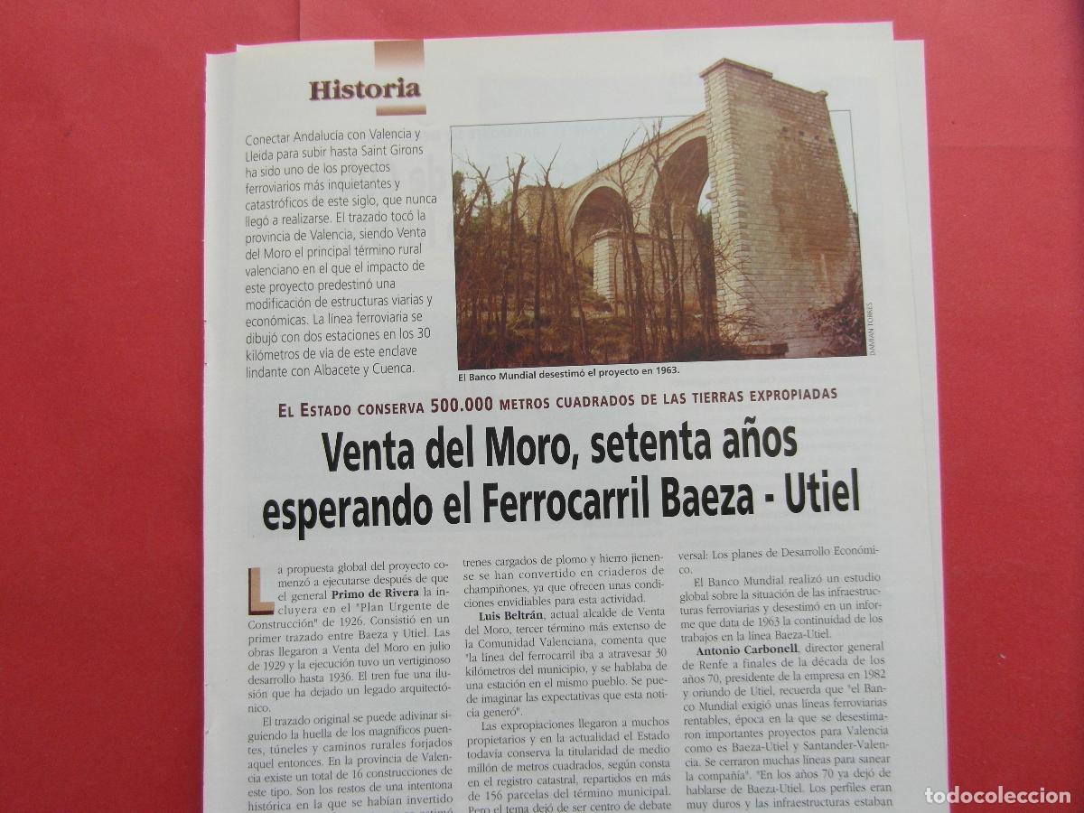 Outros artigos de papel: ARTICULO 1999 - REF: ARTTREN02 - VENTA DEL MORO FERROCARIL BAEZA UTIEL - EL FERROCARRIL ESPA&Ntilde;OL CUBA