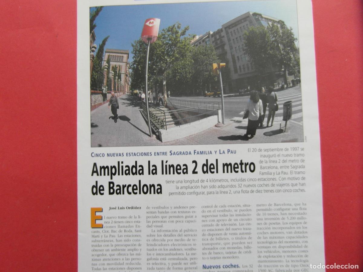 Paper Collecting Others: ARTICULO 1997 - REF: ARTTREN02 - METRO BARCELONA AMPLIA LINEA 2 - 2 PAGINAS