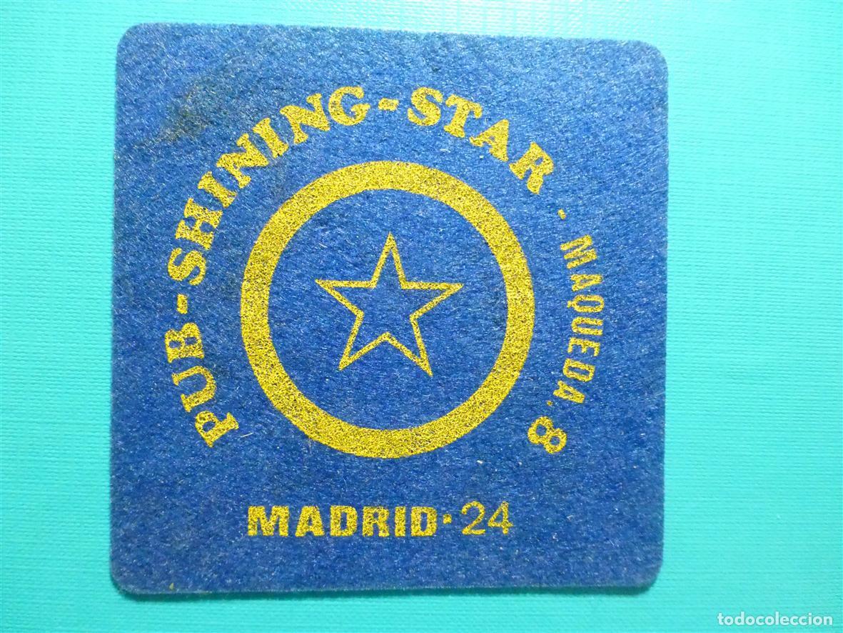 Otros Art&iacute;culos de Coleccionismo en Papel: Posavasos Pub Disco-Bar - Pub Shining Star - C/ Maqueda, 8 - Madrid - Fieltro