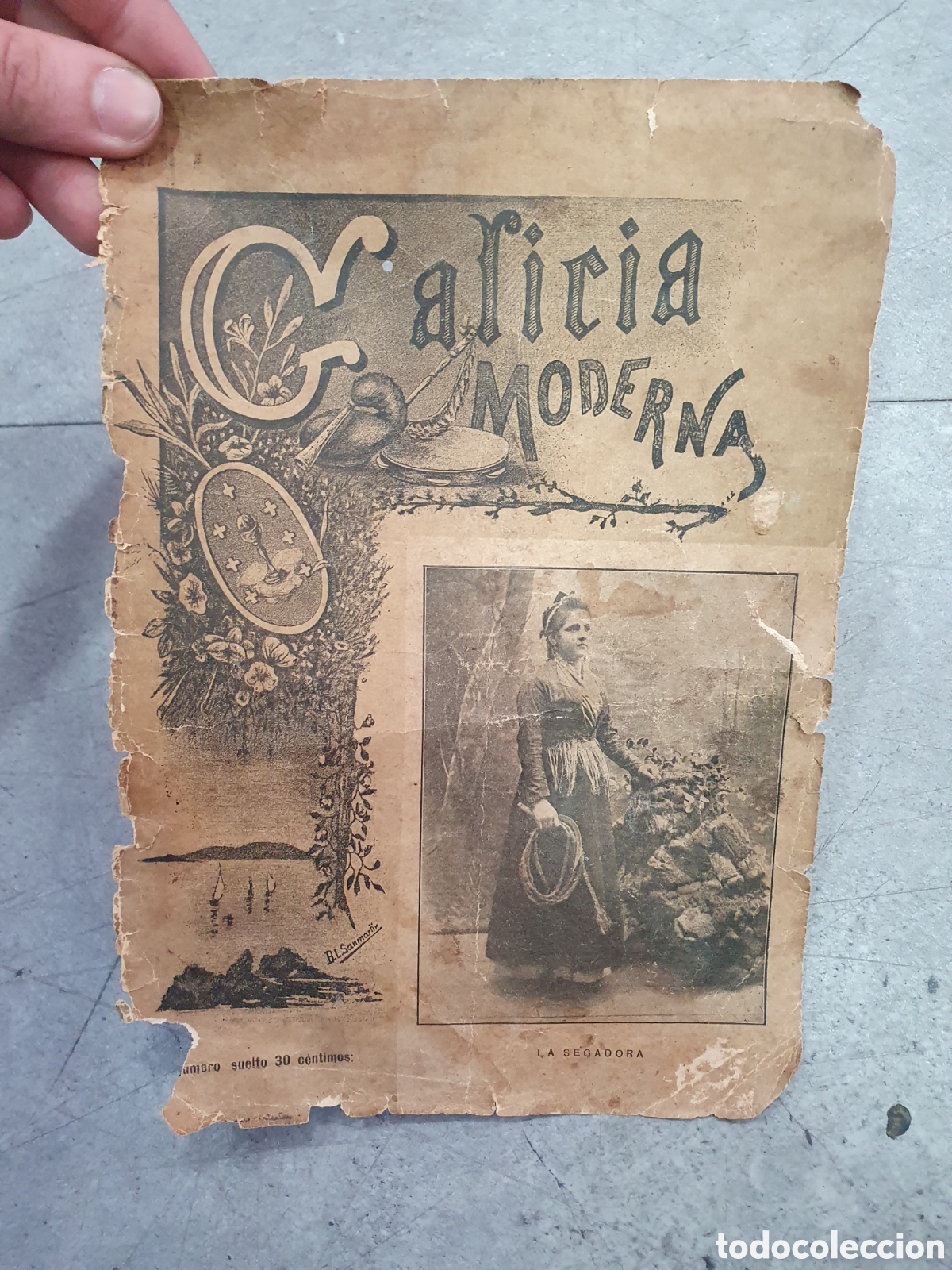 Outros artigos de papel: Portada de revista Galicia Moderna. Finales del XIX o ppios del XX. (L131)