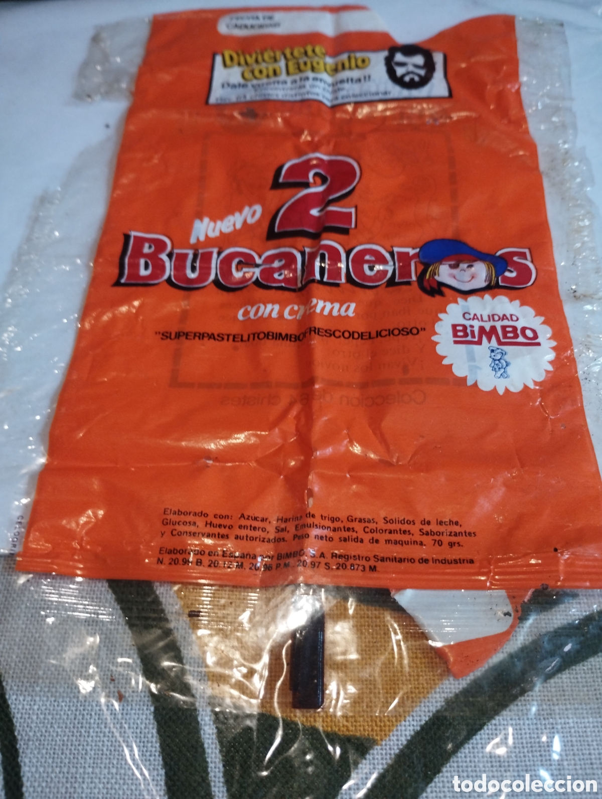 Otros Art&iacute;culos de Coleccionismo en Papel: Envoltorio original de la &eacute;poca de Bimbo 2 bucaneros con chiste de Eugenio n40