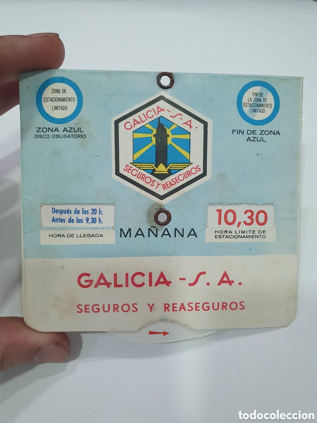 Otros art&iacute;culos de coleccionismo en papel: Disco de aparcamiento Galicia S. A. Seguros. Publicidad. (L131)