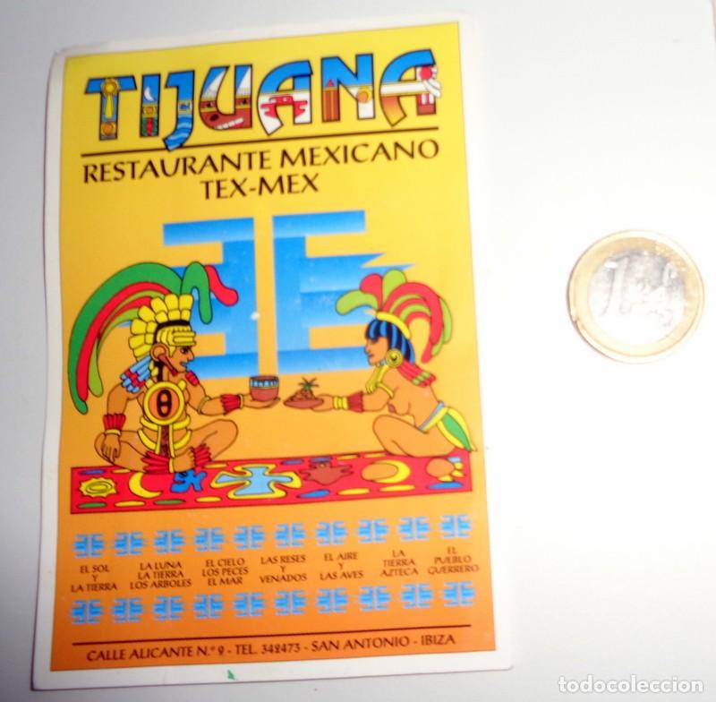 Otros Art&iacute;culos de Coleccionismo en Papel: TARJETA PASQUIN FLYER PUBLICIDAD ANTIGUA. RESTAURANTE MEXICANO TIJUANA. SAN ANTONIO. IBIZA