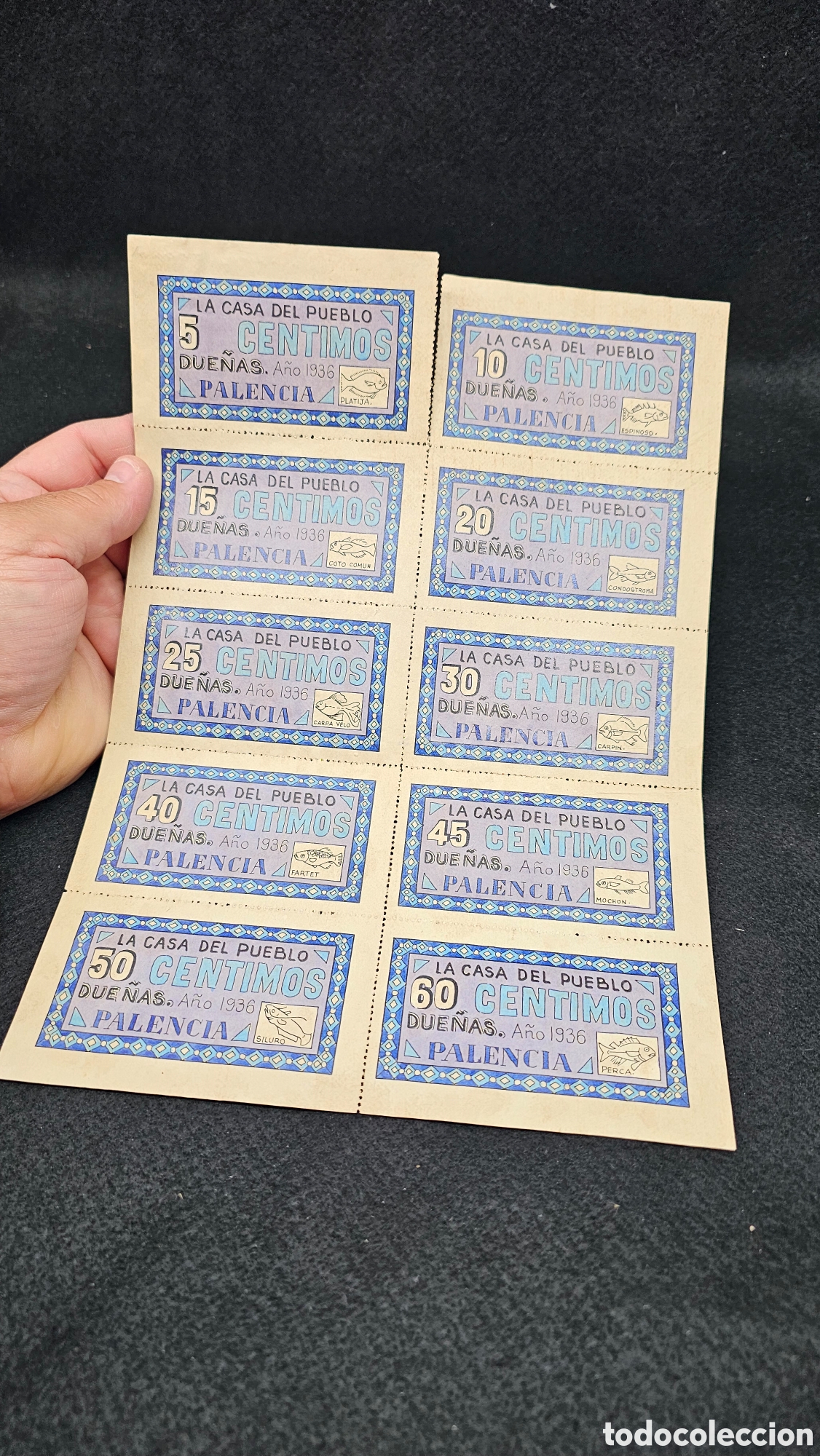 Paper Collecting Others: Antiguo cup&oacute;n de racionamiento 1936 ( Palencia )