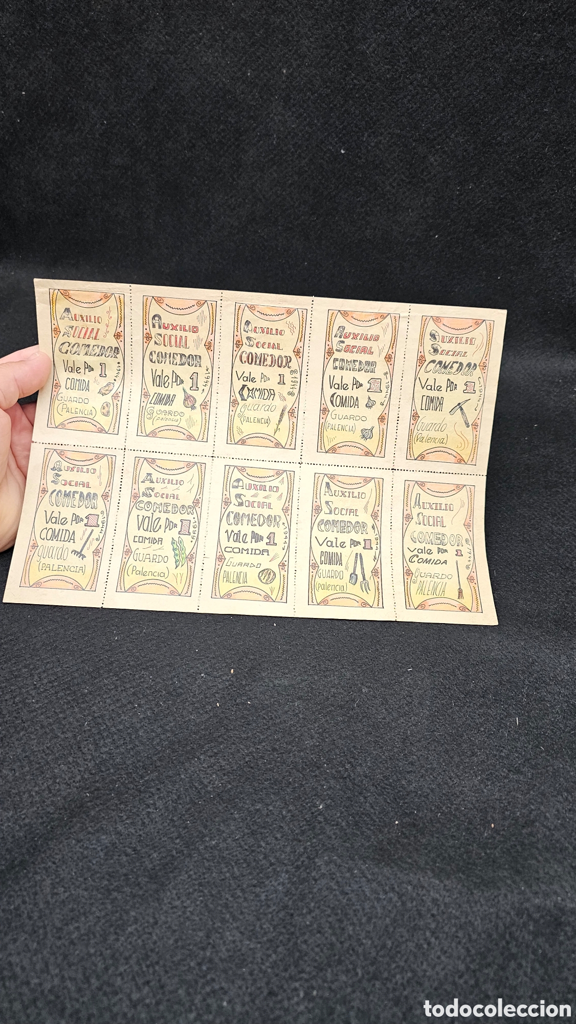 Altri oggetti di carta: Cupones de racionamiento de la posguerra 1944