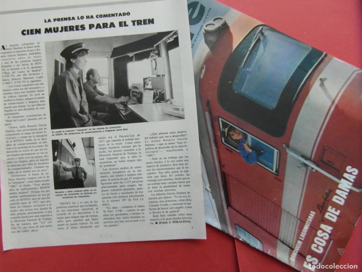 Altri oggetti di carta: ARTICULO 1979 - REF: ARTTREN02 - 100 MUJERES PARA EL TREN - 2 PAGINAS - RENFE FERROCARRIL LOCOMOTORA
