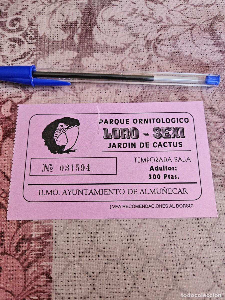 Otros Art&iacute;culos de Coleccionismo en Papel: Antigua Entrada Del Parque Ornitol&oacute;gico Loro- Sexi, Jard&iacute;n De Cactus, Ilmo. Ayuntan. Almu&ntilde;&eacute;car.