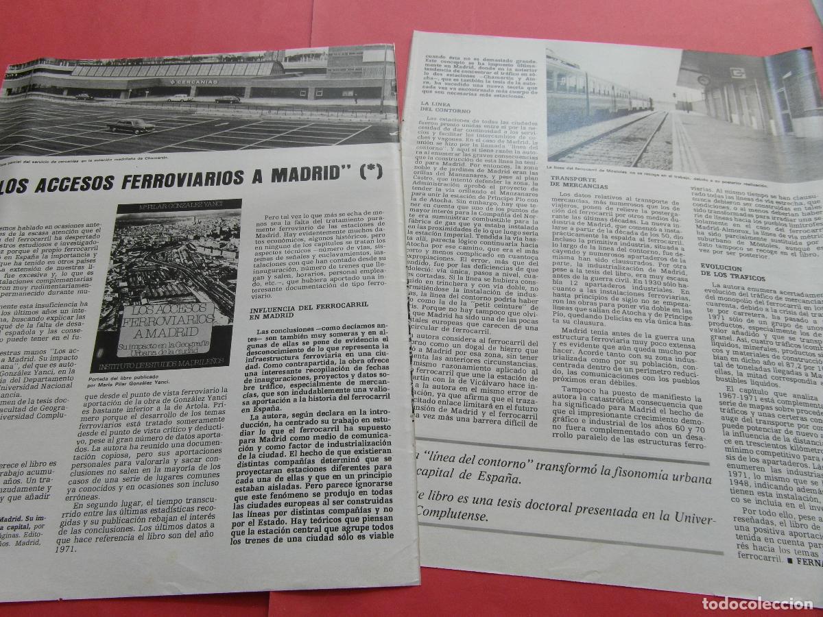 Otros Art&iacute;culos de Coleccionismo en Papel: ARTICULO - REF: ARTTREN02 - LOS ACCESOS FERROVIARIOS A MADRID - RENFE FERROCARRIL TREN MZA
