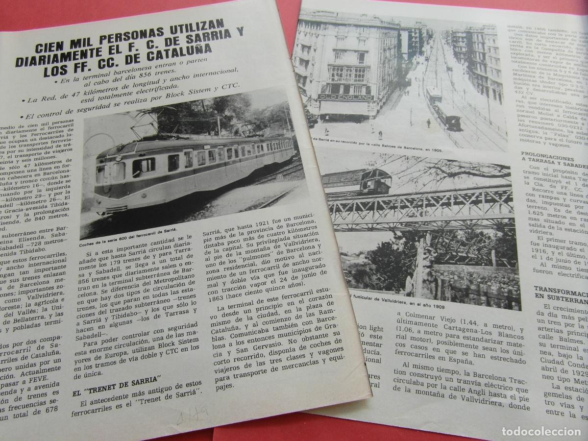 Otros Art&iacute;culos de Coleccionismo en Papel: ARTICULO 1979 - REF: ARTTREN02 - FFCC FERROCARRILES CATALANES SARRIA - RENFE FERROCARRIL TREN MZA