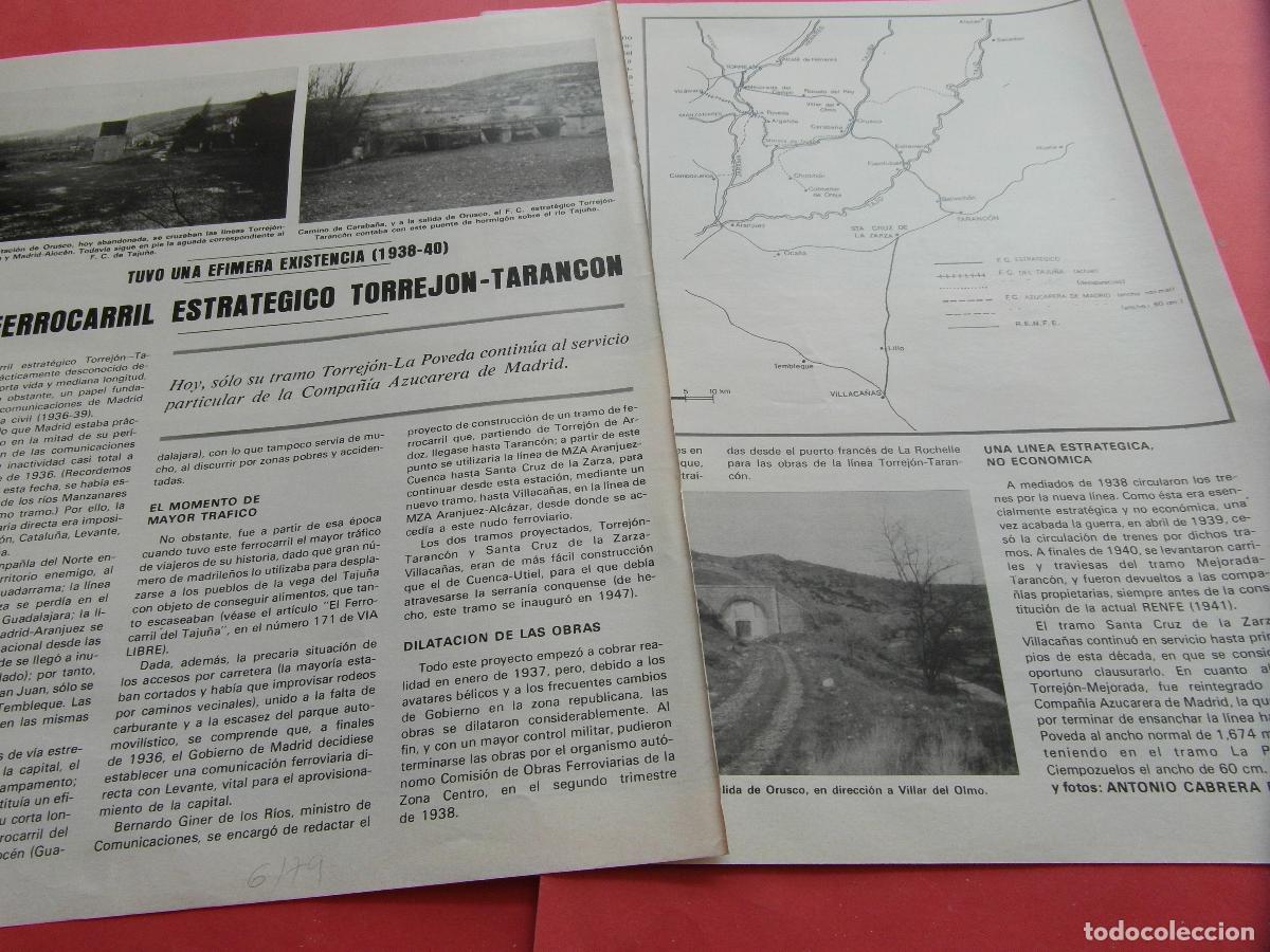 Otros Art&iacute;culos de Coleccionismo en Papel: ARTICULO 1979 - REF: ARTTREN02 - FERROCARRIL TORREJON TARANCON - RENFE FERROCARRIL TREN MZA