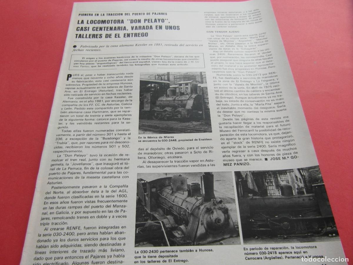 Otros Art&iacute;culos de Coleccionismo en Papel: ARTICULO 1979 - REF: ARTTREN02 - LOCOMOTORA DON PELAYO PUERTO PAJARES - RENFE FERROCARRIL TREN MZA