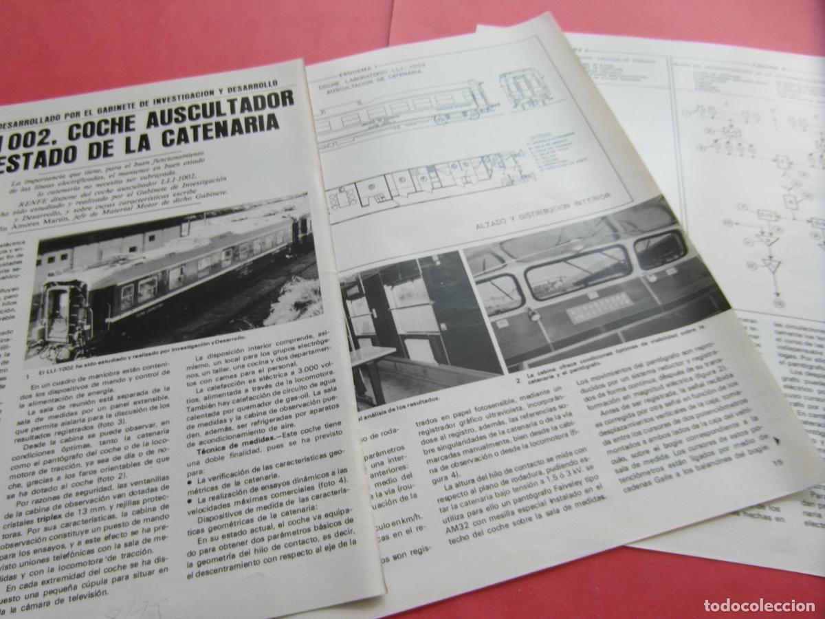 Altri oggetti di carta: ARTICULO 1979 - REF: ARTTREN02 - LLI-1002 TREN AUSCULTADOR CATENARIA - RENFE FERROCARRIL TREN MZA