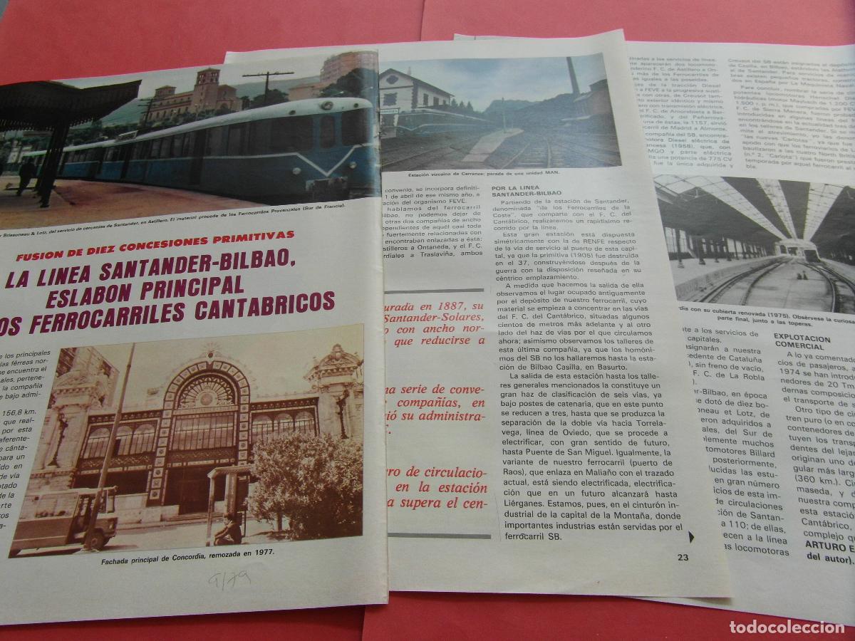 Paper Collecting Others: ARTICULO 1979 - REF: ARTTREN02 - SANTANDER BILBAO CARRANZA VALMASEDA IBARRA- RENFE FERROCARRIL TREN