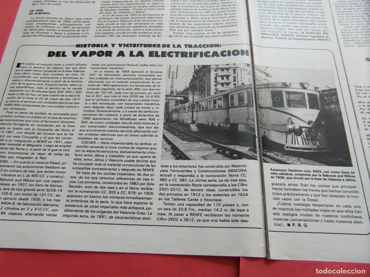 Otros Art&iacute;culos de Coleccionismo en Papel: ARTICULO 1979 - REF: ARTTREN02 - AUTOMOTOR VALENCIA GRAO JATIVA - RENFE FERROCARRIL TREN