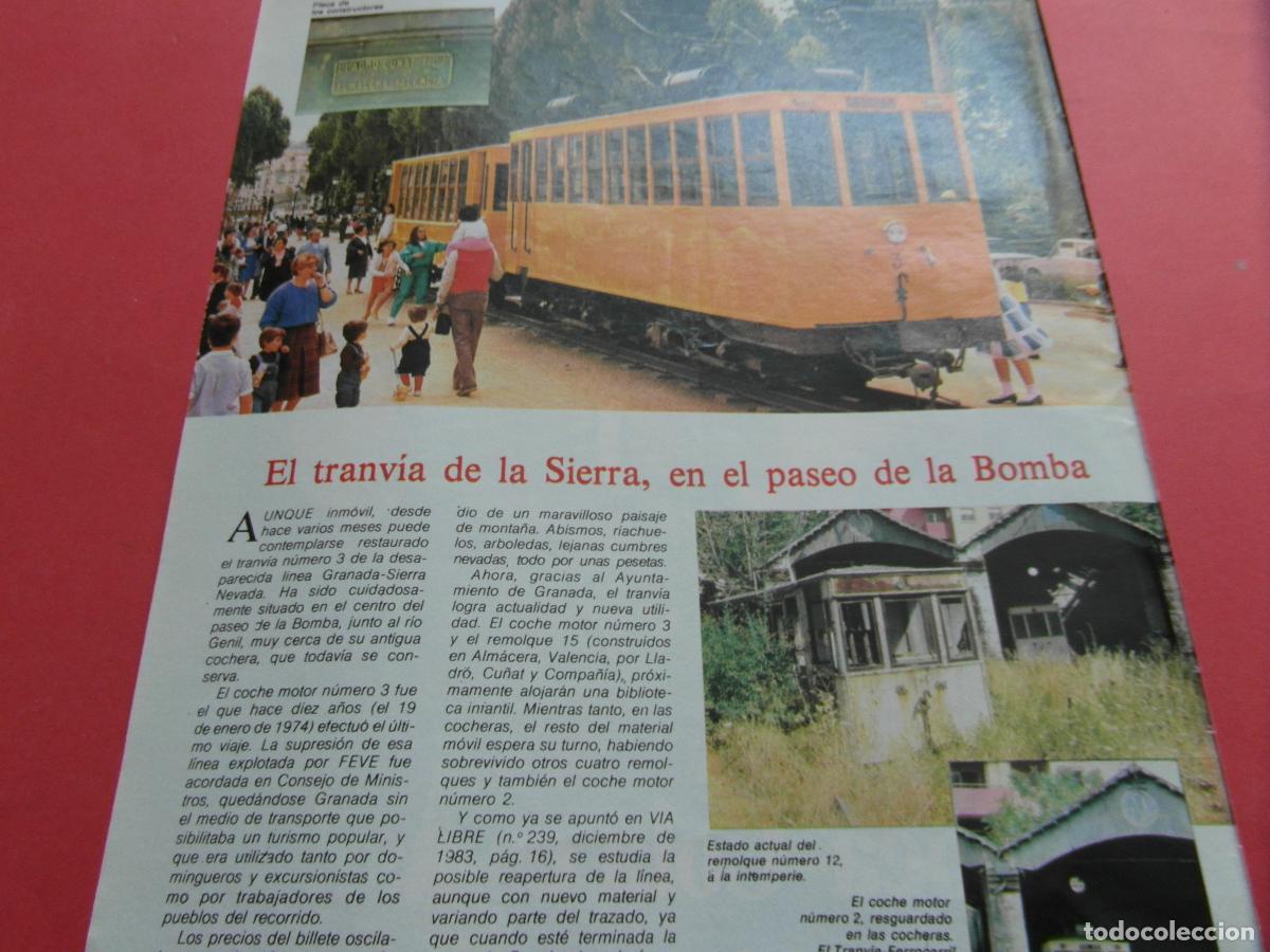Otros Art&iacute;culos de Coleccionismo en Papel: ARTICULO 1984 - REF: ARTTREN02 - EL TRANVIA GRANADA SIERRA NEVADA BOMBA - RENFE FERROCARRIL TREN