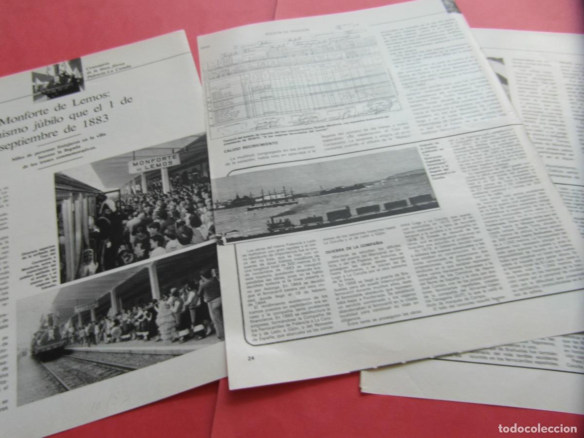 Otros Art&iacute;culos de Coleccionismo en Papel: ARTICULO 1983 - REF: ARTTREN02 100 A&Ntilde;OS PALENCIA LA CORU&Ntilde;A MONFORTE DE LEMOS RENFE FERROCARRIL TREN