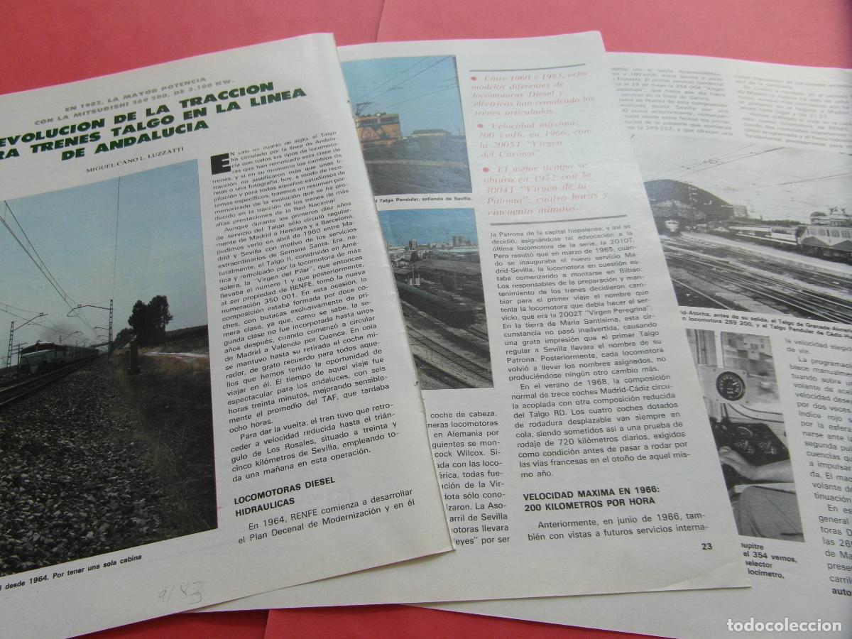 Otros Art&iacute;culos de Coleccionismo en Papel: ARTICULO 1983 - REF: ARTTREN02 - TALGO EVOLUCION LINEA ANDALUCIA - RENFE FERROCARRIL TREN