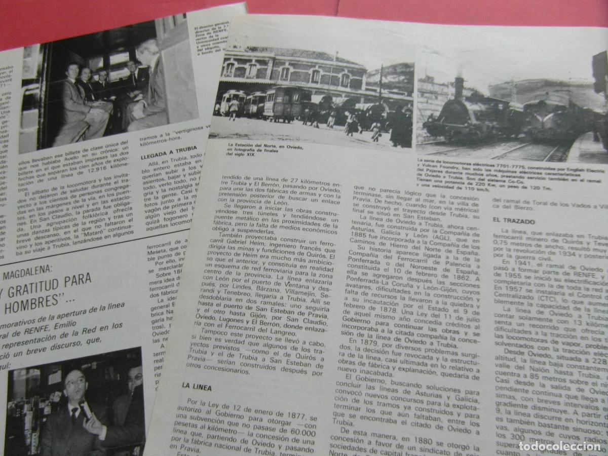 Outros artigos de papel: ARTICULO 1983 - REF: ARTTREN02 - 100 A&Ntilde;OS LINEA OVIEDO TRUBIA - RENFE FERROCARRIL