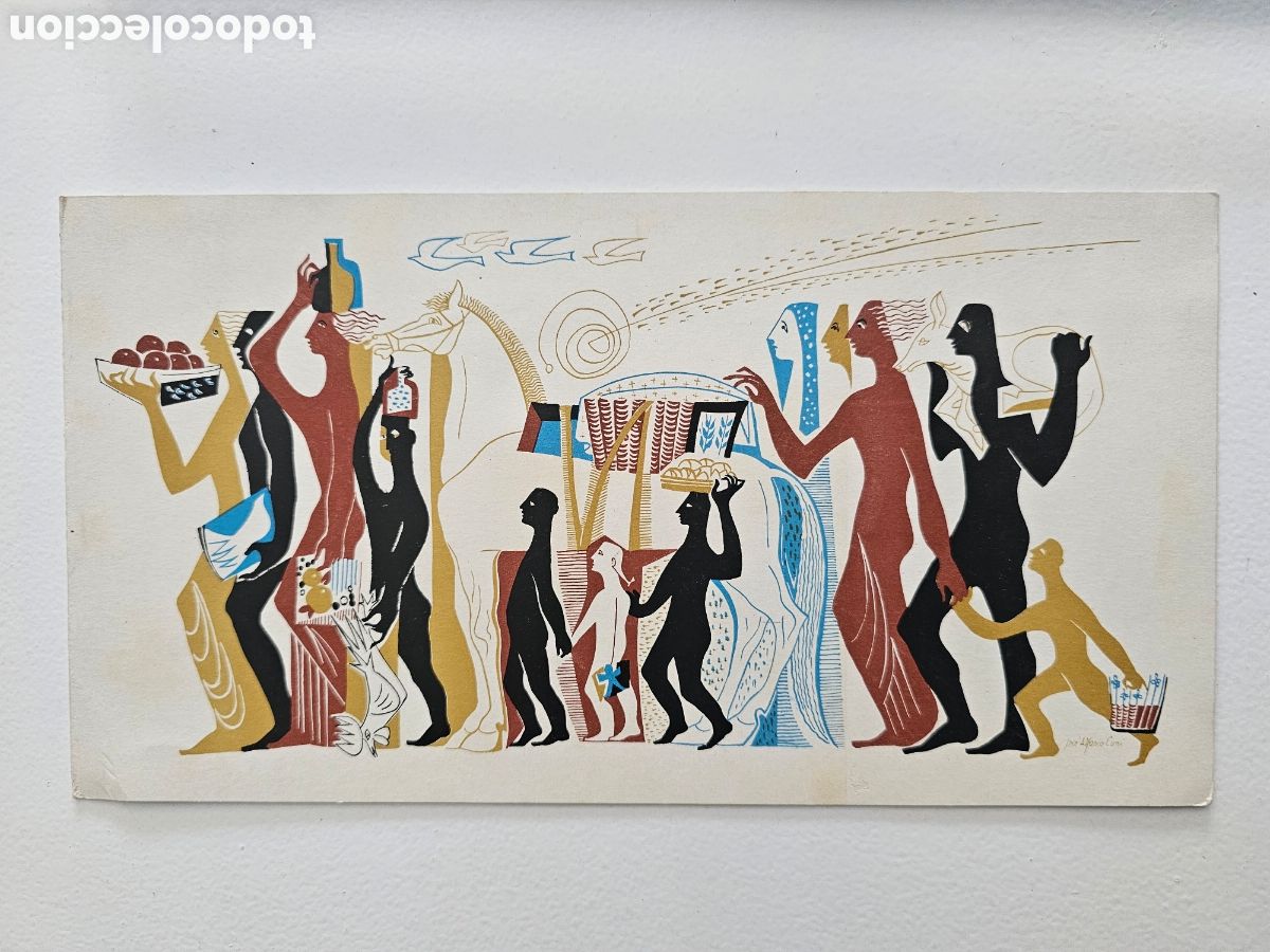 Collectionnisme Papier divers: Tarjeta de felicitaci&oacute;n de Navidad Historia del textil Jos&eacute; Alfonso Cun&iacute; Barcelona V. Tardiu