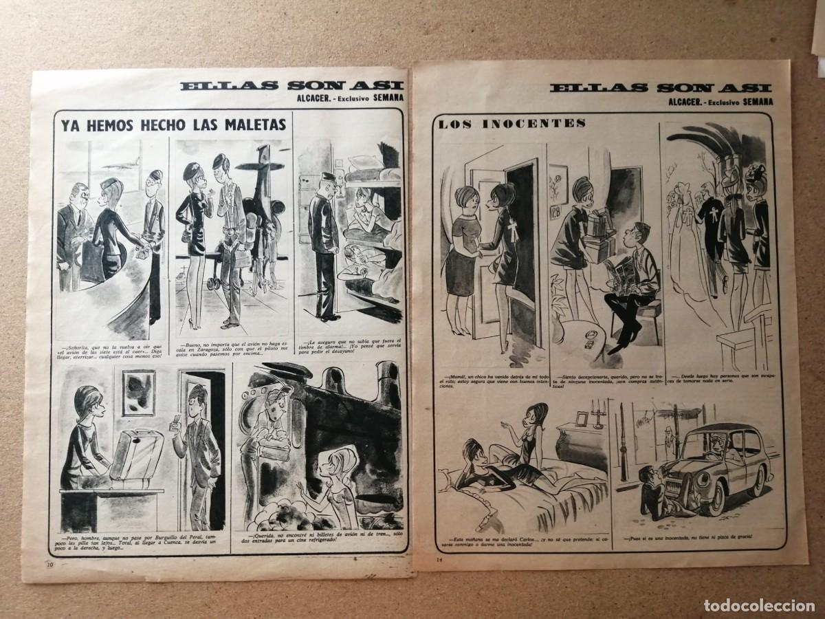 Otros Art&iacute;culos de Coleccionismo en Papel: ELLAS SON ASI (ALCACER) DOS HOJAS DE REVISTA