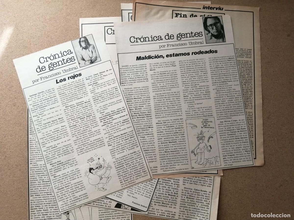 Otros Art&iacute;culos de Coleccionismo en Papel: 14 ARTICULOS FRANCISCO UMBRAL. REVISTA INTERVIU