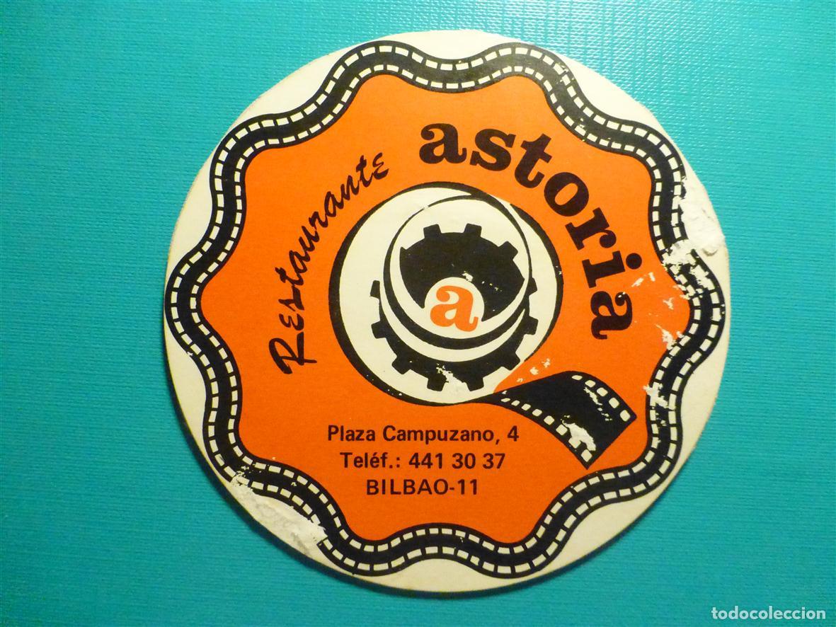 Otros Art&iacute;culos de Coleccionismo en Papel: Posavasos Restaurante Astoria - Plaza Campuzano, 4 - Bilbao