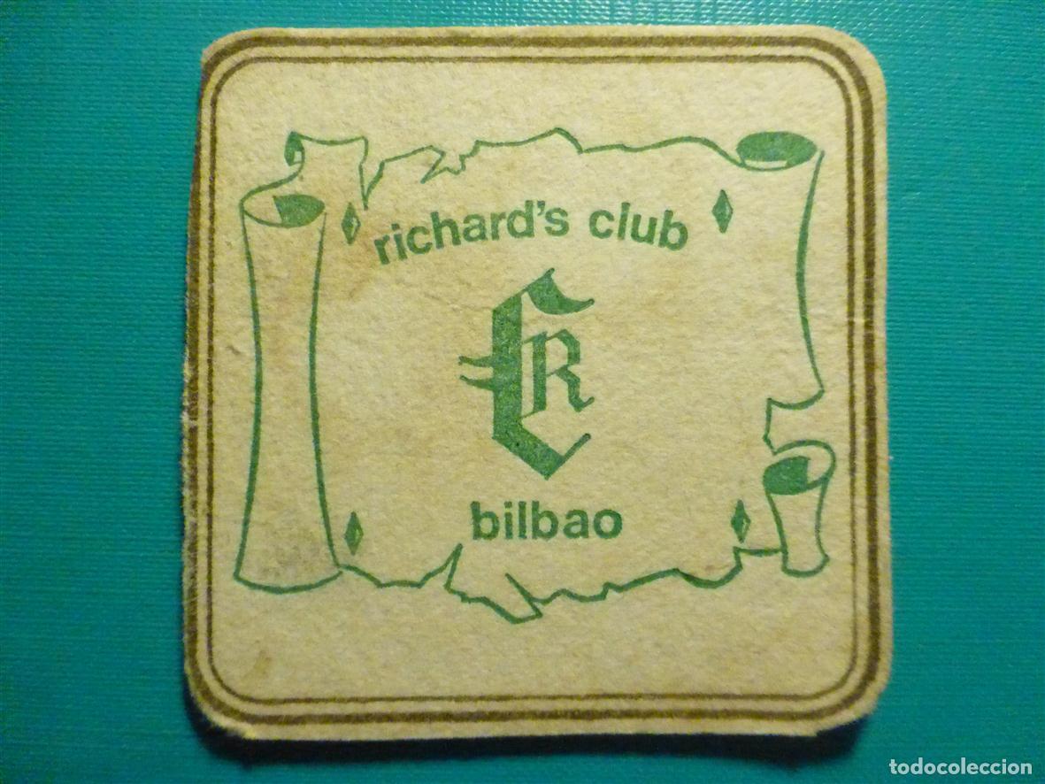 Otros Art&iacute;culos de Coleccionismo en Papel: Posavasos Disco-Bar - Pub - Richard&acute;s Club - Bilbao -
