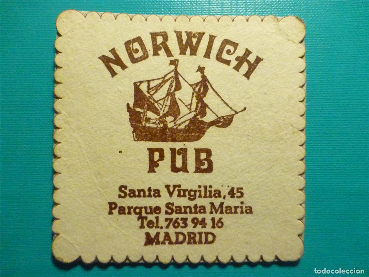 Otros Art&iacute;culos de Coleccionismo en Papel: Posavasos Disco-Bar - Pub - Norwich - Santa Virgilia, 45 - Madrid