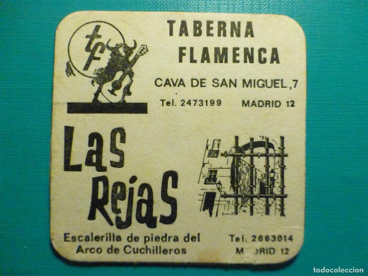 Otros Art&iacute;culos de Coleccionismo en Papel: Posavasos Taberna Flamenca - Las Rejas - Cava de San Miguel, 7 - Madrid
