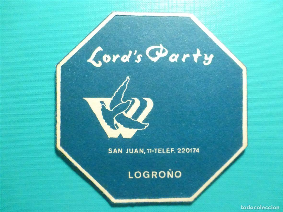 Otros Art&iacute;culos de Coleccionismo en Papel: Posavasos Disco-Bar - Pub - Discoteca - Lord&acute;s Party - San Juan, 11 - Logro&ntilde;o