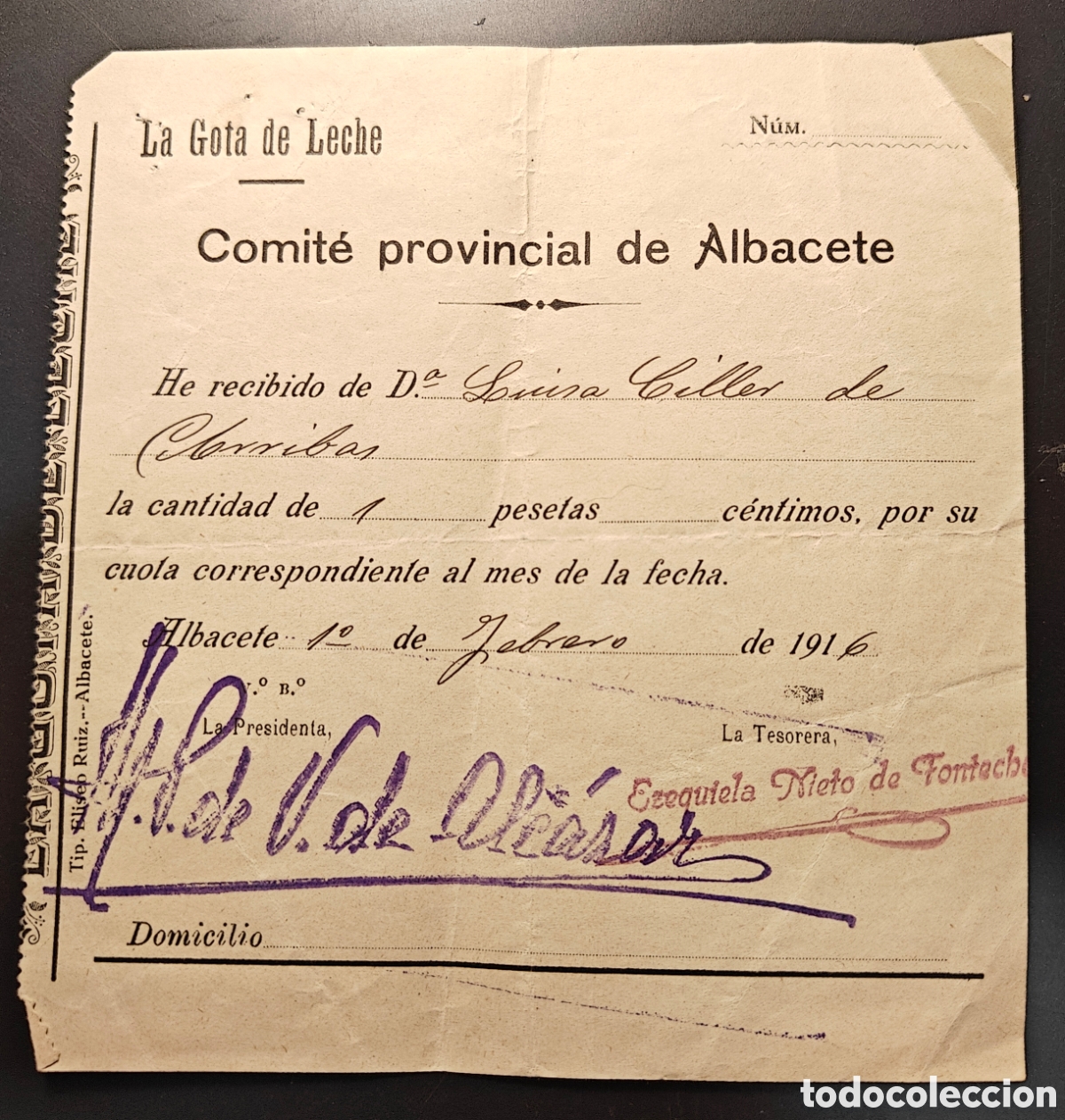 Otros art&iacute;culos de coleccionismo en papel: La gota de leche 1916