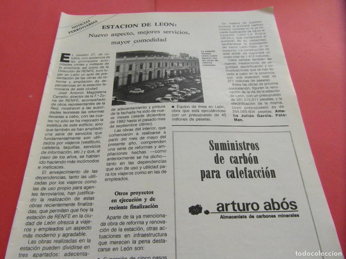 Sammelleidenschaft Andere Papierartikel: ARTICULO 1983 - REF: ARTTREN02 - ESTACION LEON - RENFE FERROCARRIL