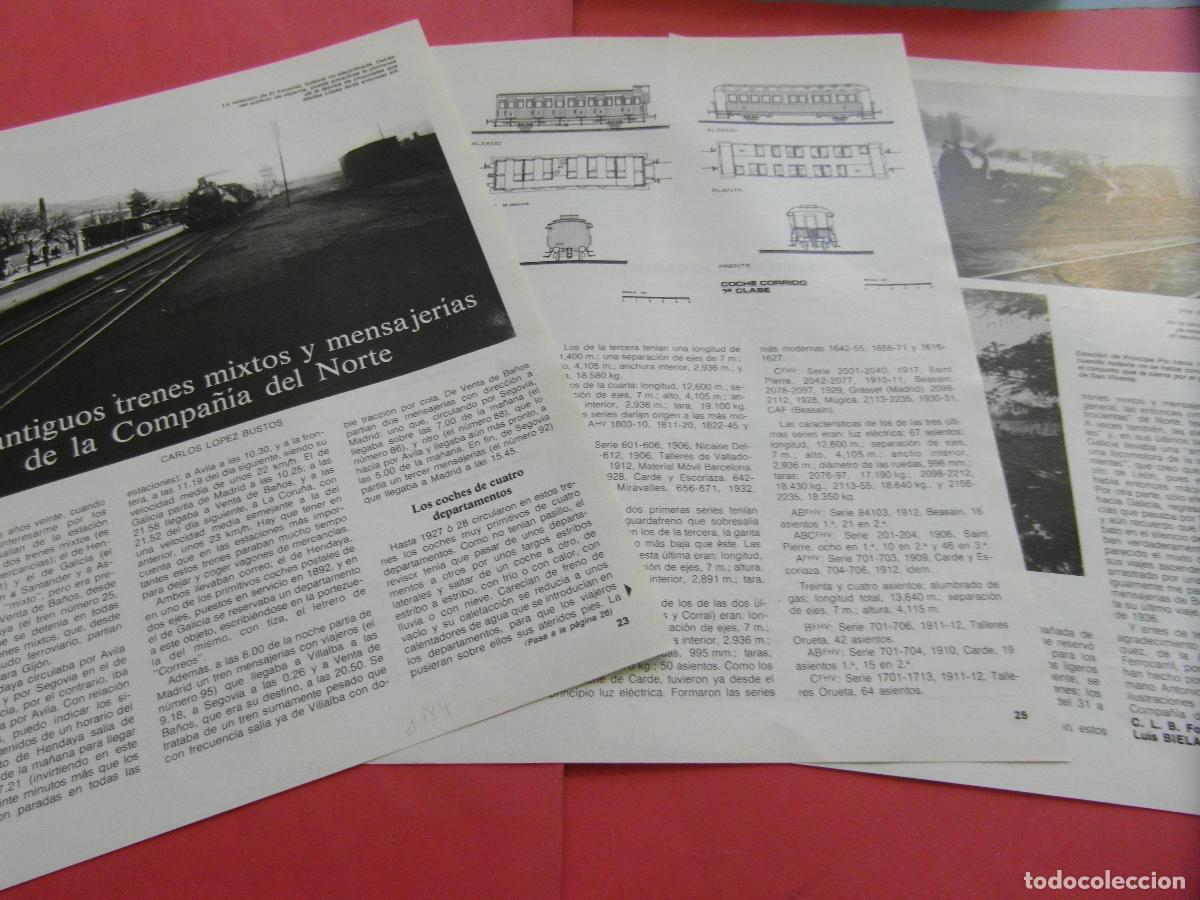 Otros Art&iacute;culos de Coleccionismo en Papel: ARTICULO 1984 - REF: ARTTREN02 - COMPA&Ntilde;IA DEL NORTE TREN MIXTO Y MENSAJERIAS - RENFE FERROCARRIL