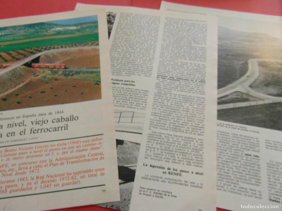 Otros art&iacute;culos de coleccionismo en papel: ARTICULO 1984 - REF: ARTTREN02 - LOS PASOS A NIVEL - RENFE FERROCARRIL