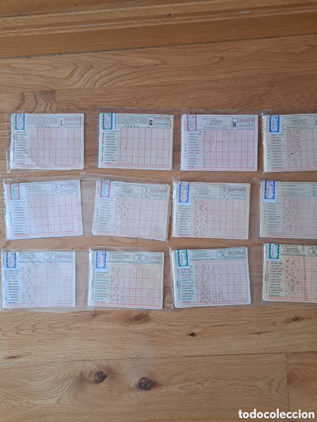 Otros Art&iacute;culos de Coleccionismo en Papel: Lote de quiniela selladas 1976-86