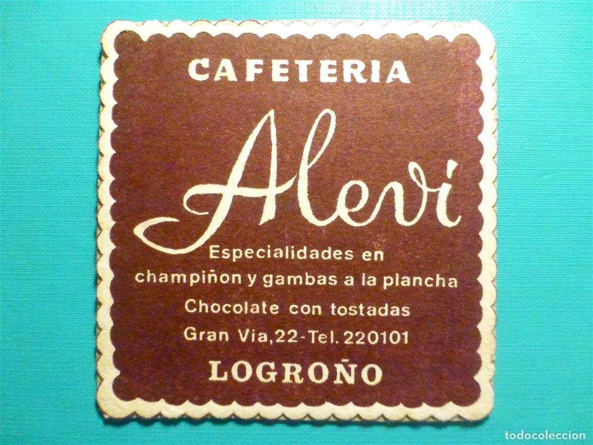 Otros Art&iacute;culos de Coleccionismo en Papel: Posavasos Bar Cafeter&iacute;a - Alevi - Gran V&iacute;a, 22 - Logro&ntilde;o - La Rioja