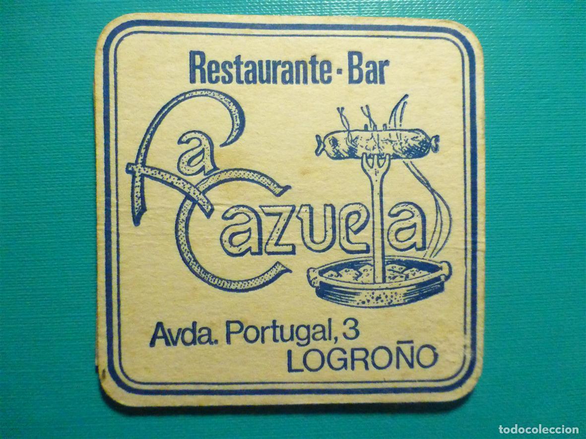 Otros Art&iacute;culos de Coleccionismo en Papel: Posavasos Caf&eacute; Bar Restaurante - La Cazuela - Avd. Portugal, 3 - Logro&ntilde;o - La Rioja