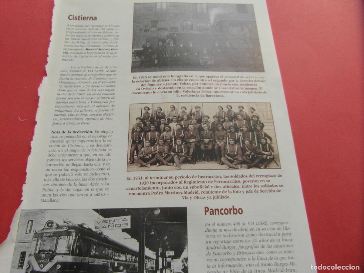 Outros artigos de papel: HOJA 1998 - REF: ARTTREN02 - CISTIERNA PANCORBO - RENFE FERROCARRIL